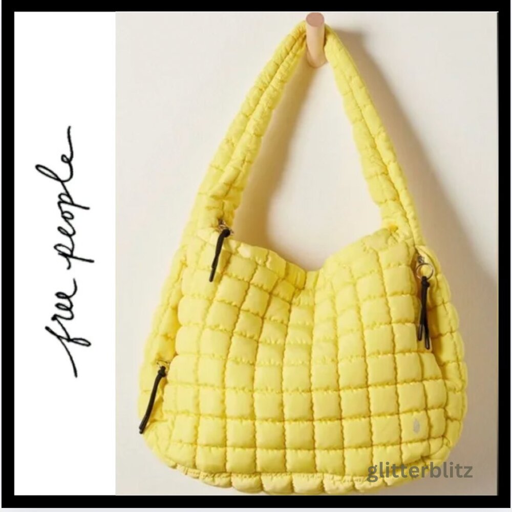 Free People Quilted Carryall 💛  Lemon Zest - FACTORY SEALED